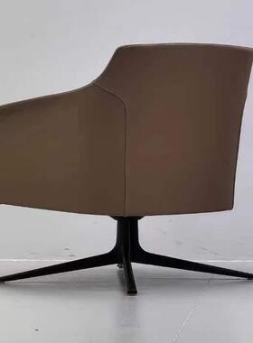 简约单极EFM人沙发单椅超客厅懒设计师简棉麻布人休闲椅皮马鞍纤