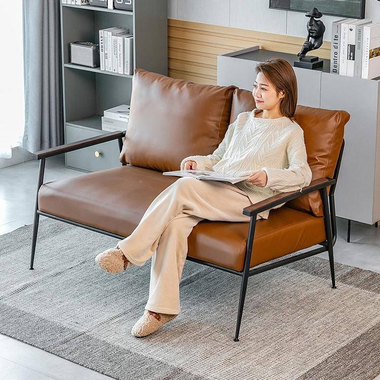 公沙发商客务接待铁艺简约现代会924休区洽谈息商用办公室茶几办