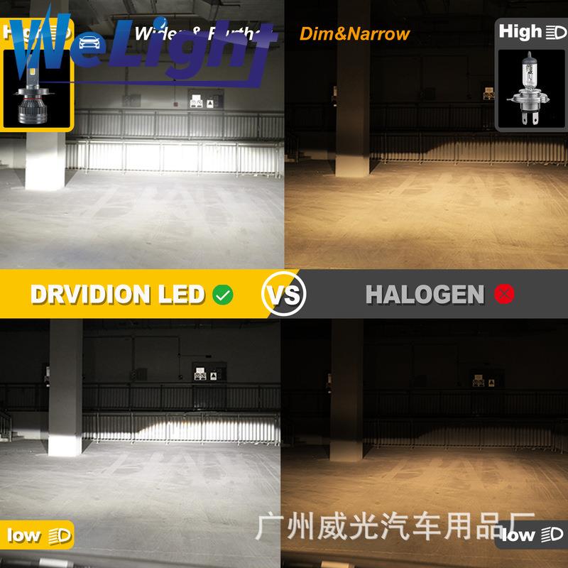 远光大功率车灯新款120双铜管XHN车LWE近D灯汽H4解码汽车前大灯