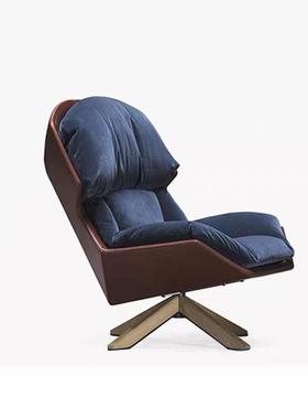 现代轻奢单布22960艺古沙发椅意式简约懒人沙发厅客人休闲椅中风