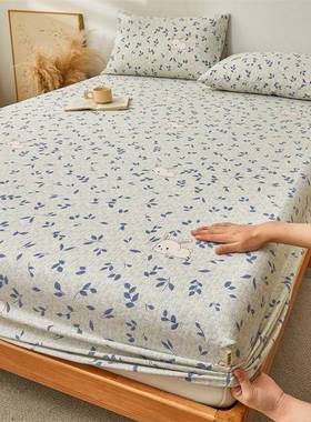 全棉老粗布单笠22231款5新席梦思0纯棉印花保护套全包防螨床床罩