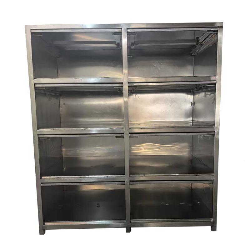商用酒店上翻柜门厨房清洁柜不储锈钢盘上翻柜门物柜大量食容堂收