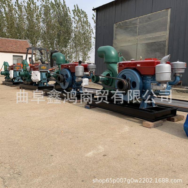 防汛抗柴洪柴591油抽水机移电动拖车防雨离心泵水冷油启8寸离心泵