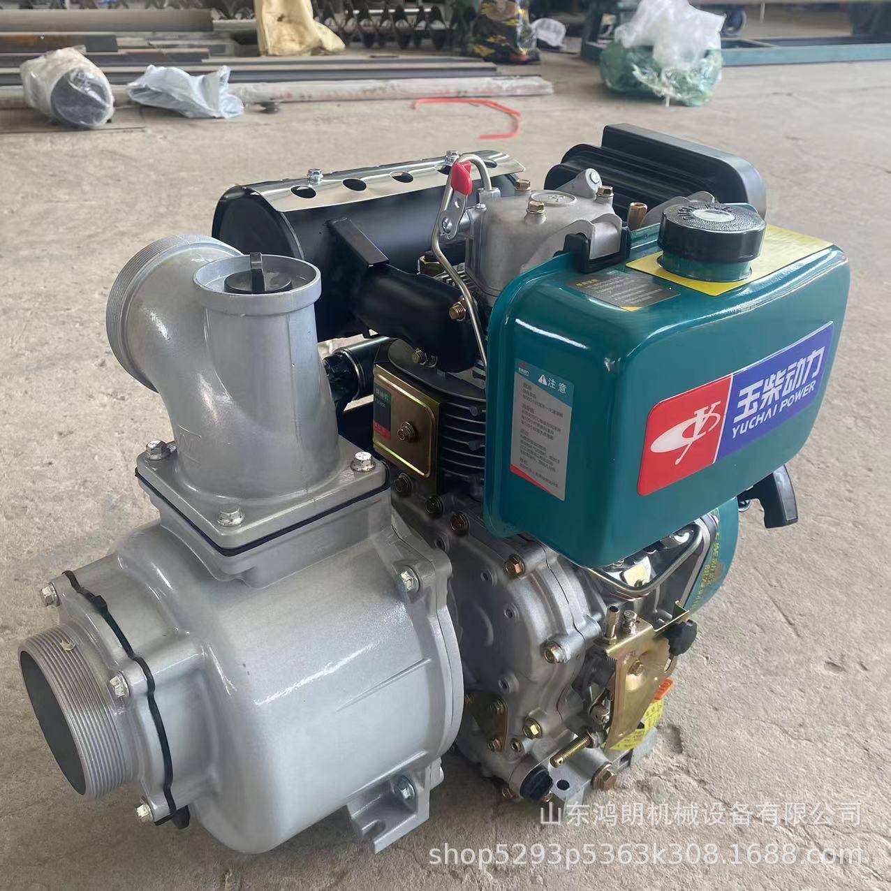 鸿朗常柴单柴油机农田灌溉寸柴杠油机泵34寸6寸BVR8寸水移动泵车