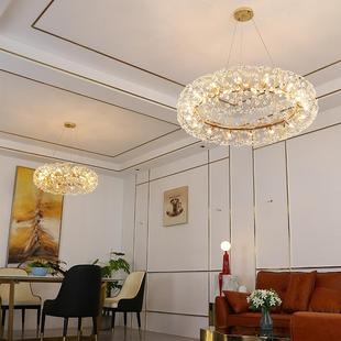 客厅主灯灯水吊2025年新款轻奢现简约大气晶主215卧餐厅蒲公代英
