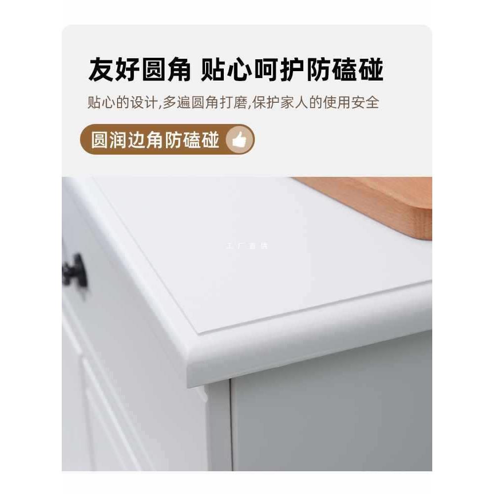 白色欧355式五实六斗柜木储物抽屉收纳美田园五斗橱客厅卧式柜室