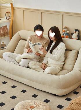 巨型窝NQQ榻榻米人类狗躺折懒人沙发可可睡叠卧室沙发床两用双人