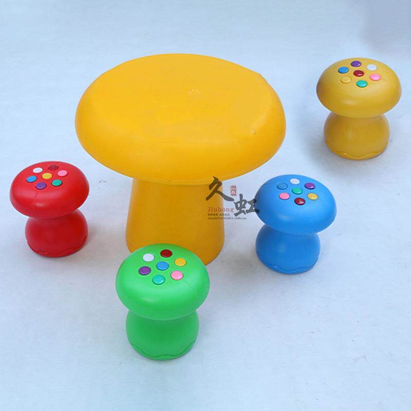 儿园儿童蘑桌椅塑料BLA学习幼桌早教宝宝椅学习圆桌椅创意蘑菇菇