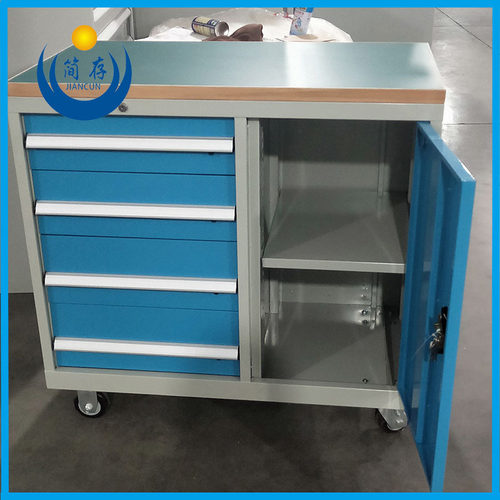 简存厂家直销挂板组合工具车 绿色防静电桌面作业车 械车间维修车