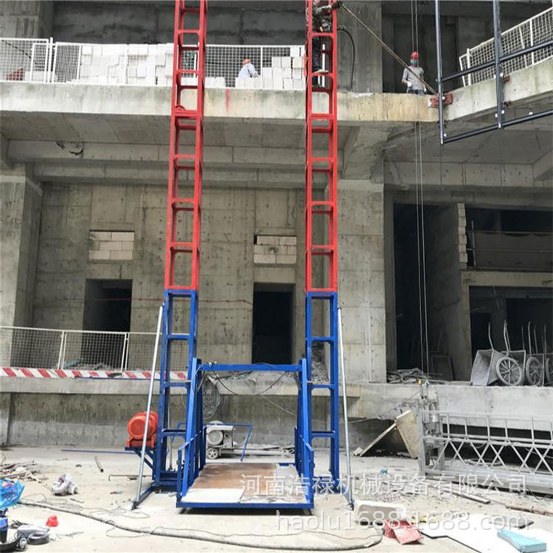 建筑双柱单笼吊篮式施工升降机
