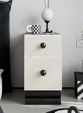 极窄床头柜奶油风家用卧床边柜室约创FXM储意小型超窄儿童收纳简