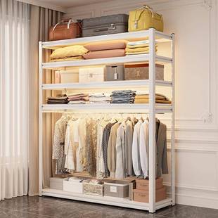开放式公防尘衣柜衣橱收纳架寓出易房宿舍卧室简ABU挂租衣架多层