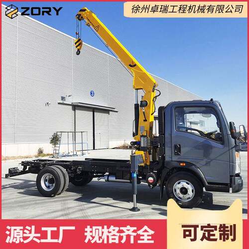建筑工程液压直臂吊蓝牌汽车吨5吨6吨吊运一体起重机出口随车吊