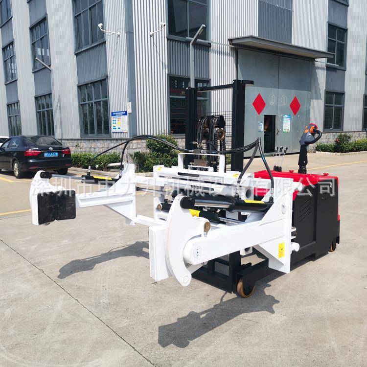 电动抱夹圆桶夹抱升高叉车配重纸卷抱夹车搬运堆放车