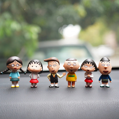 车内女士樱桃小丸子汽车摆件饰品车载网红摇头公仔车饰女创意