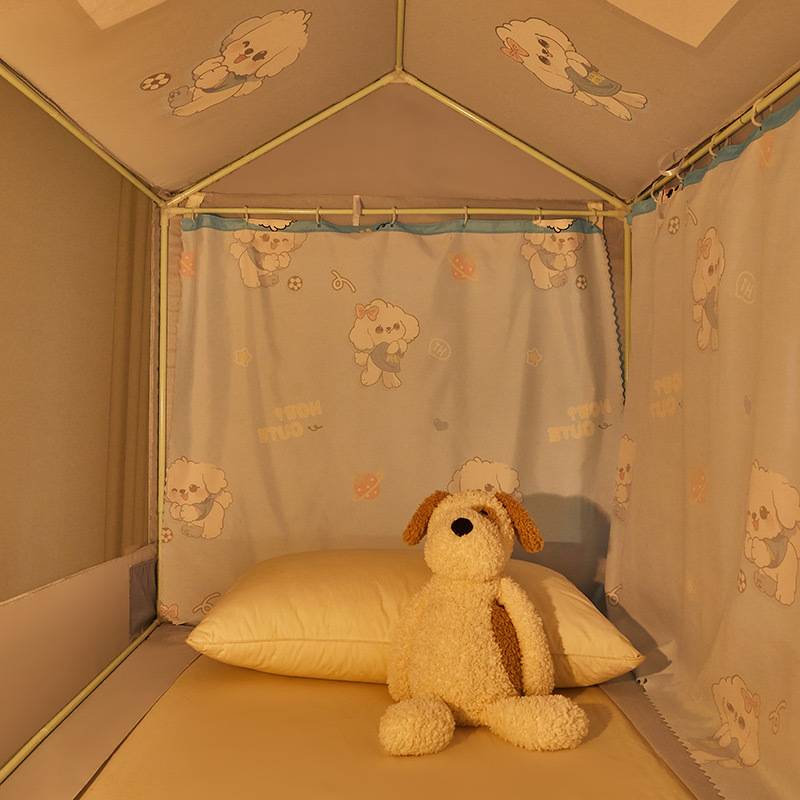 卡通A类子母床蚊帐上下铺专用梯形家用儿童床帘宿舍防摔遮光蚊帐