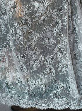 毛米长1.TIV5米宽睫蕾丝网纱面料服装裙子料装饰窗花边布料帘布w
