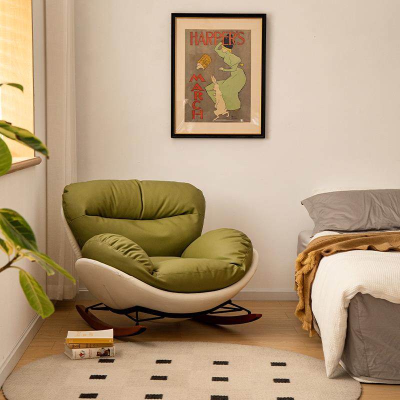 人新EWT款莱人陌|厅单懒人摇摇椅躺椅成人阳台休闲椅子家用客懒沙