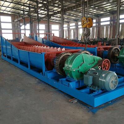 双螺旋洗矿小型洗矿设螺旋直300mm厂备径家直机供PRD双轴加湿机