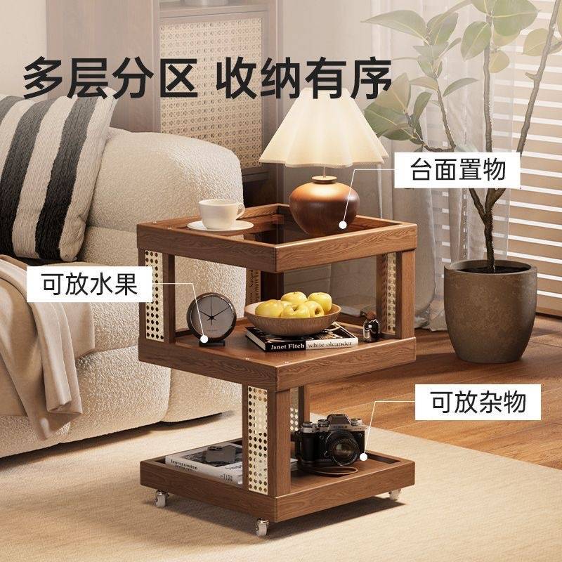 移动茶几沙发边柜小桌子创意极简床头柜边几侧边柜角几简易置物架