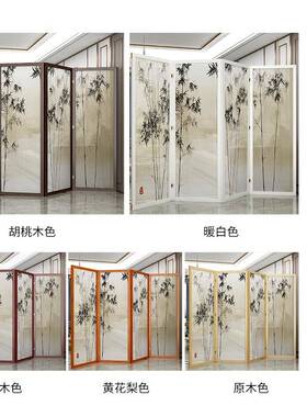 5202新款实木可新户中式屏风隔断客厅入正对门折CMM叠移动办公室