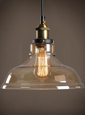 美式单璃头玻吊灯现代简约餐厅灯服装吧店MD96596-创意酒台灯具透