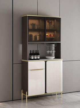 轻奢岩板餐一边轻奢体餐LAR厅柜子靠墙酒店储双物碗柜层柜玄关柜