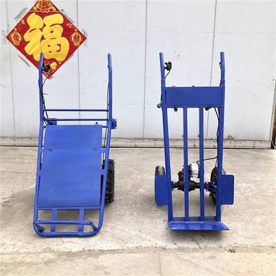 家用电动手推车四轮小型拉货搬运平板车山路爬坡工程运输小推车