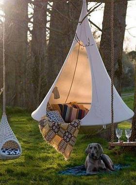 网红户外秋千吊蝶形吊吊儿童阳台床休闲桌椅圆形外房间椅AWB【厂