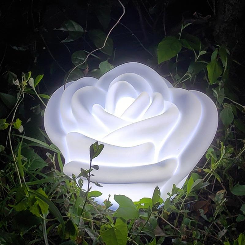 造户外太阳能月玫瑰灯防水玫瑰MJF景庭院灯景露营观花园布置氛围