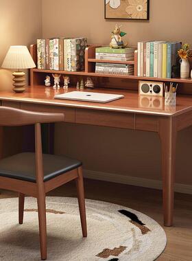 实木书桌带架组合家用书中小生学学OYV习子小户型卧室桌简易写字