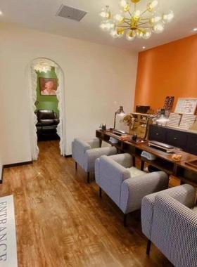 实木454545复古子美式台胡尘桃美甲桌单双人简约吸器桌椅套装经济