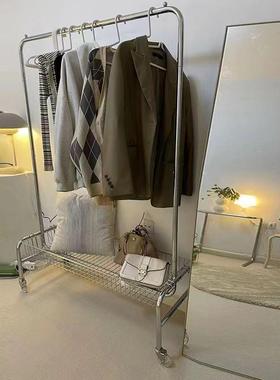落地挂衣IQX架移架动功能收纳架子服装店展架网红卧室带示多篮置