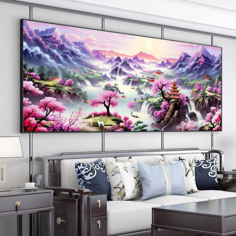 祥瑞人间十KVD字式绣客2024款现代中线绣厅山水画风景中国自新己