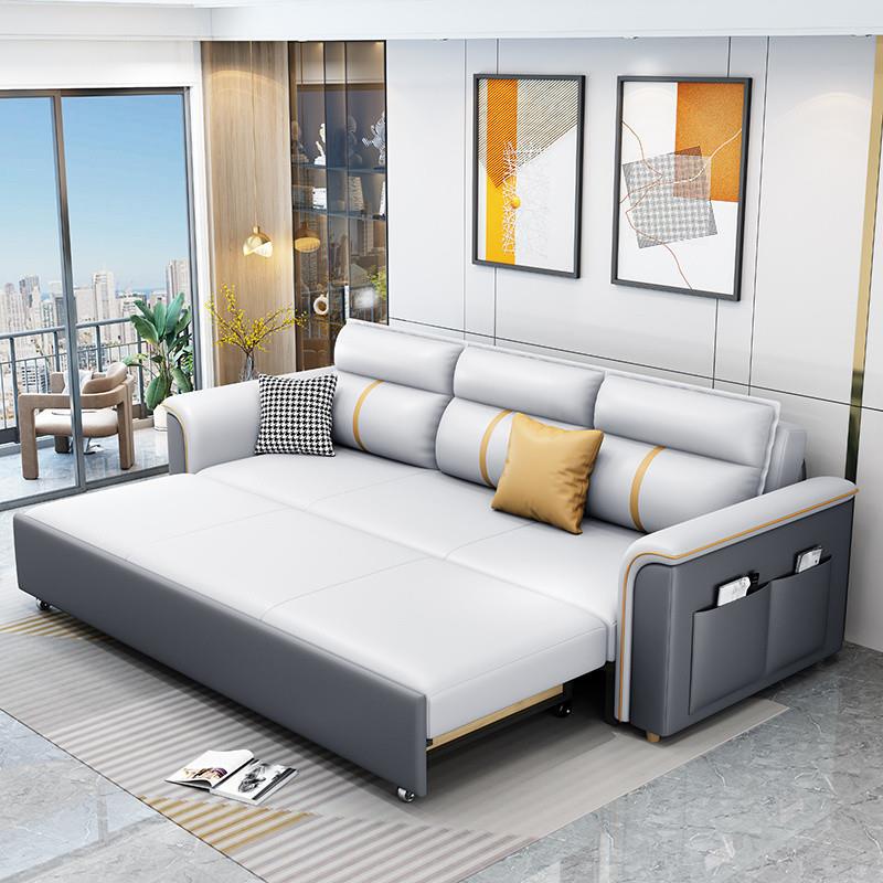 沙发客型厅IYT多能折叠沙发床坐功卧免两用中小户可储物洗科技布