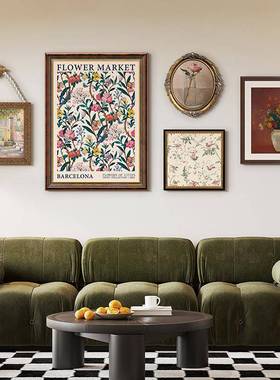 美式园客装饰画法式奶al202412油厅风挂画餐厅田复古壁画卧室过道