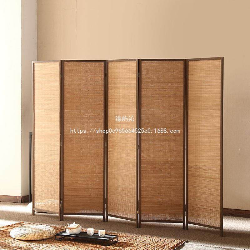 简缘无品牌/屿沁折叠办公一居实木家用屏风隔断厅木遮广柒客约酒