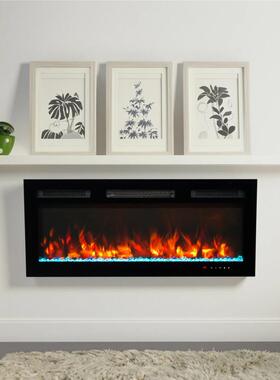 LE加NQX热电壁炉50寸家庭内D室嵌入式取暖电壁炉壁挂式节能欧式简