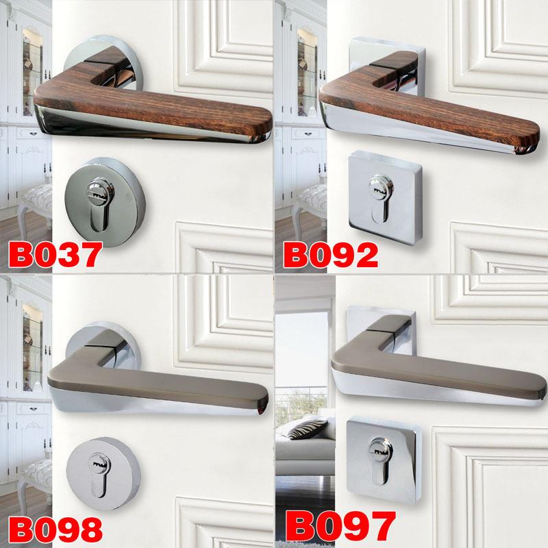 家锁居室内磁吸静音门分体锁室门内室房门锁亮铬分体卧门把手欧式