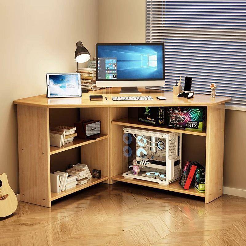 简约学习书桌实拐角写字桌墙木三角电形脑桌角LSP转角家用角落小