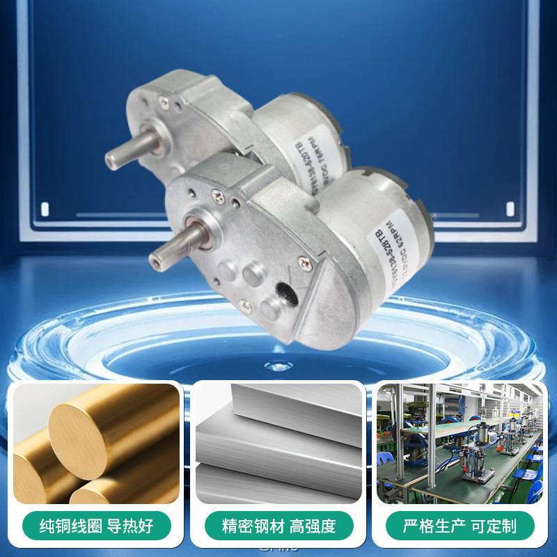 直流减速电机大扭矩YGY6138机器人保险柜配件微型低噪音有刷马达