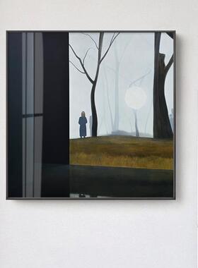 蒂姆设埃特尔小房众客厅装饰画组合画挂沙发背景样OYF板油画计师