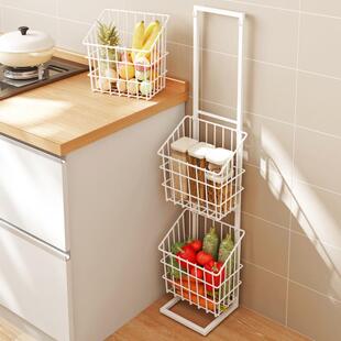 款厨房蔬菜篮子置物转角落地多层20cm架窄挂纳L形挂篮篮放菜架子