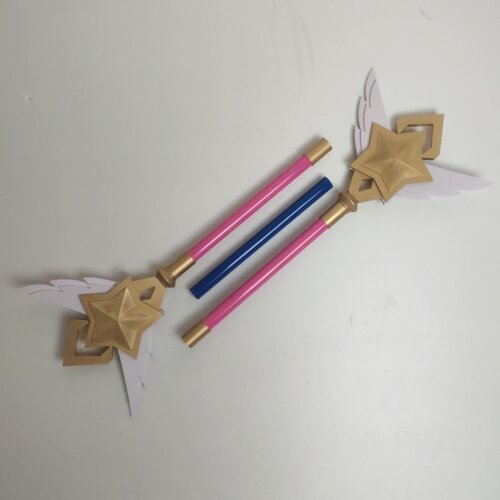 LOL英雄联盟光辉女郎cos魔法少女拉克丝cos道具法杖头饰脚饰