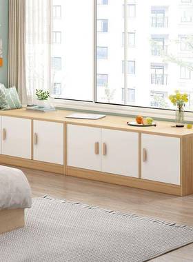 MUZ飘阳台储物柜可坐落阳台置柜物柜地柜收窗纳柜出租屋地家用卧