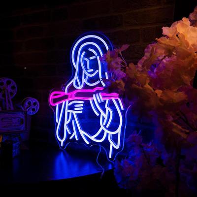 跨境电商亚马逊骷髅头虎头饰E霓虹装灯LD创意IXS发光灯餐饮派对灯