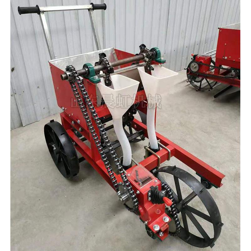 栽四型轮牵引大蒜播机MUS手推式大蒜种种植机家用小蒜机