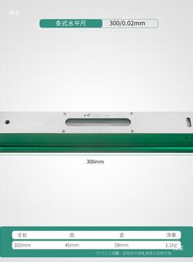 高精条形条式水平仪测量3001500BIZ.0mm机械机床钳工水平尺2度其