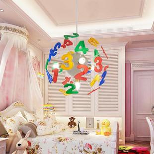 数字字母卡通创饰意吊房灯儿男SP88135孩女孩儿童灯母婴店早教中