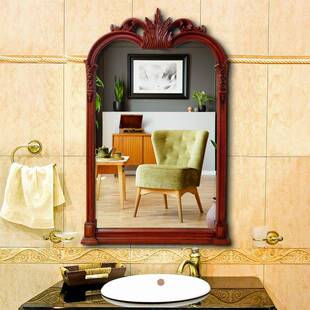 异形浴室镜炉法式964古镜子挂墙玄关壁装饰镜洗复手梳台卫生间妆